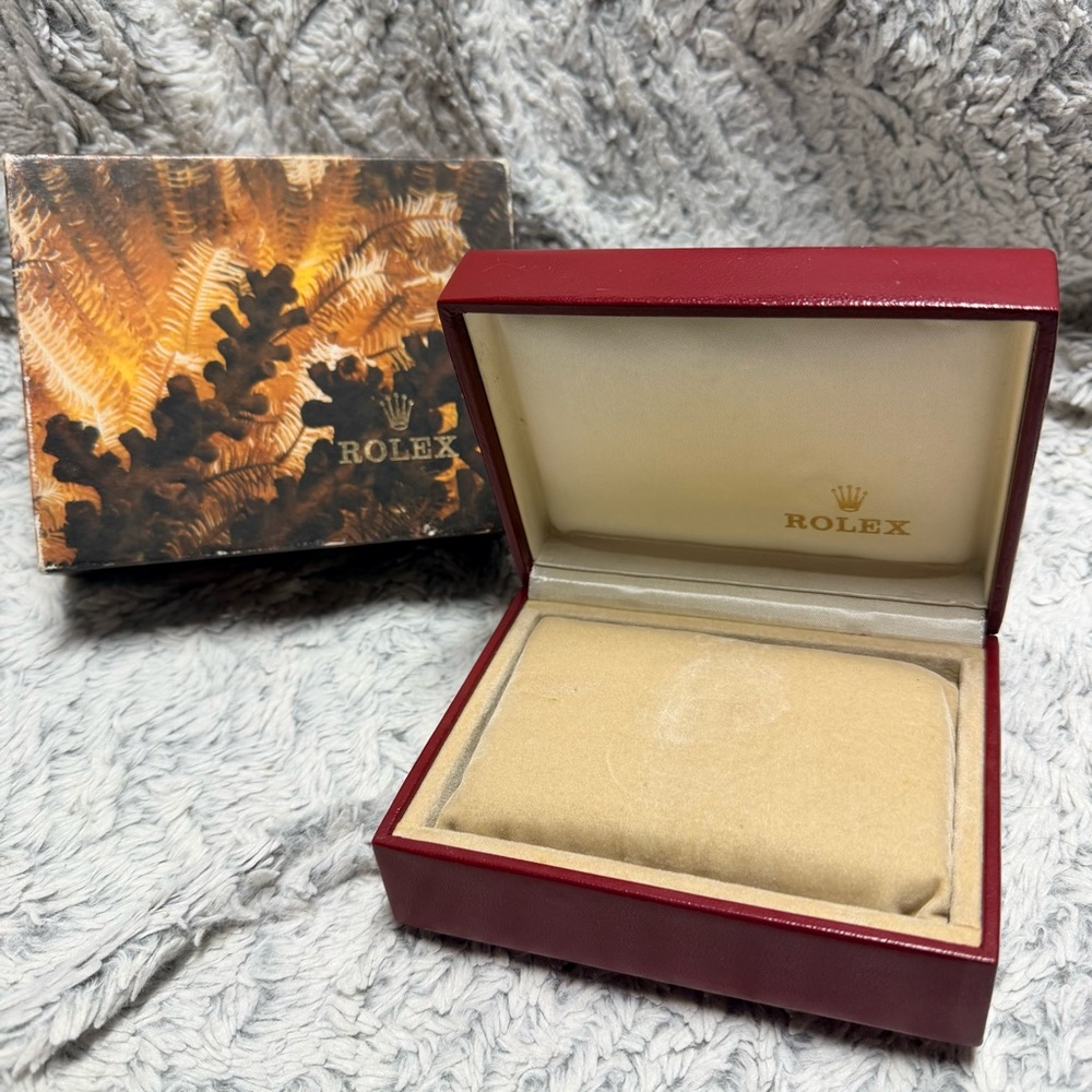 ROLEX Red Watch Box + Outer Box 5.5x4.40x2.25 inches